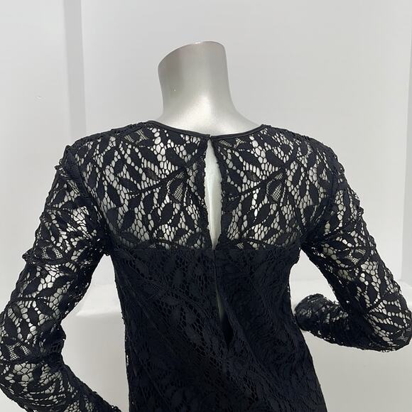 Jenni Kayne Long Sleeve Lace Black Dress - Picture 8 of 11